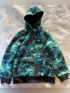 Lands’ End reversible cotton / polyester hooded jacket